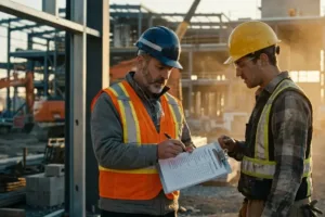 supervisor revisando procedimientos
