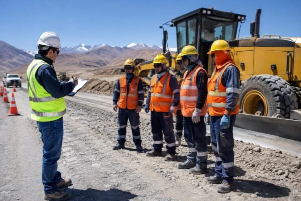 Sunafil inspecciona obra vial en Tacna tras cese de ocho obreras